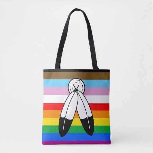 LGBTQ Two_Spirit Progress Pride Flag Tote Bag