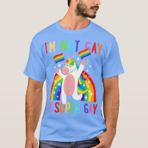 LGBTQ Unicorn Super Gay Pride LGBT Ally Rainbow Fl T-Shirt