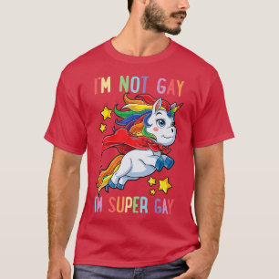 LGBTQ Unicorn Super Gay Pride LGBT Ally Rainbow Fl T-Shirt