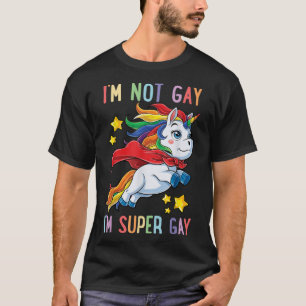 LGBTQ Unicorn Super Gay Pride LGBT Ally Rainbow Fl T-Shirt