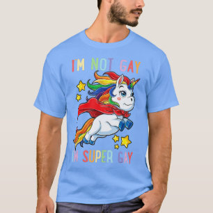 LGBTQ Unicorn Super Gay Pride LGBT Ally Rainbow Fl T-Shirt