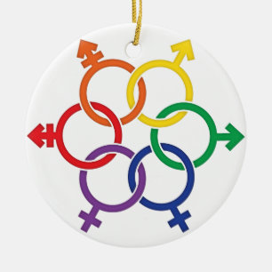 LGBTQ United Ceramic Ornament