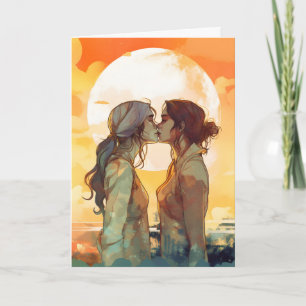 LGBTQ Valentine Anniversary Couple Card