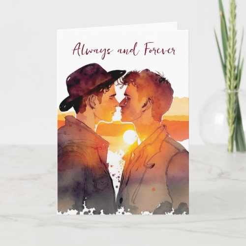 LGBTQ Valentine Anniversary Gay Couple Card