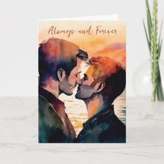 LGBTQ Valentine Anniversary Gay Couple Card