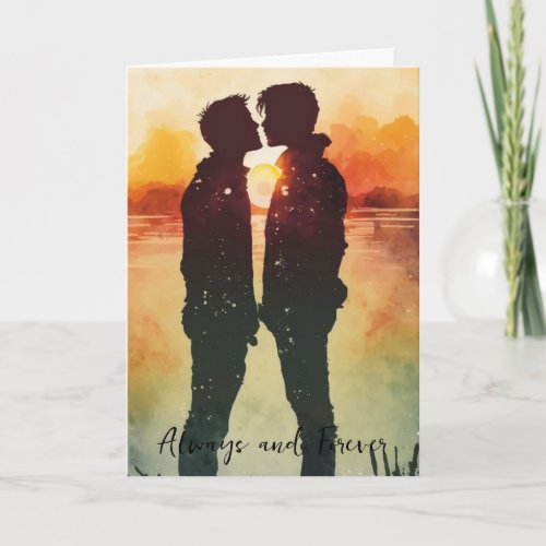 LGBTQ Valentine Anniversary Gay Couple Card