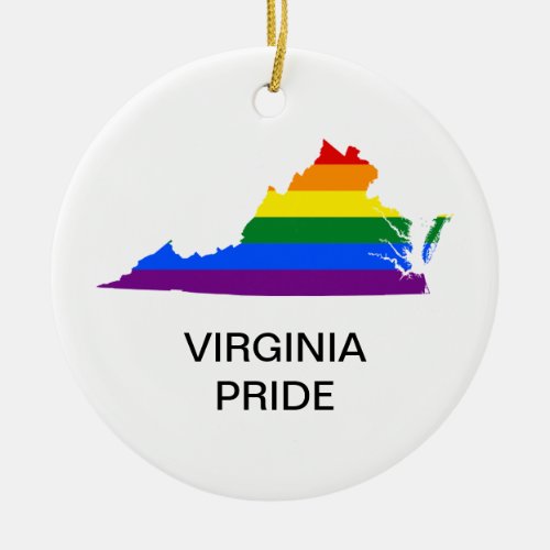 LGBTQ VIRGINIA PRIDE Ceramic Ornament