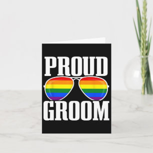 Lgbtq Wedding - Gay Pride Flag - Groom Squad - Pro Card