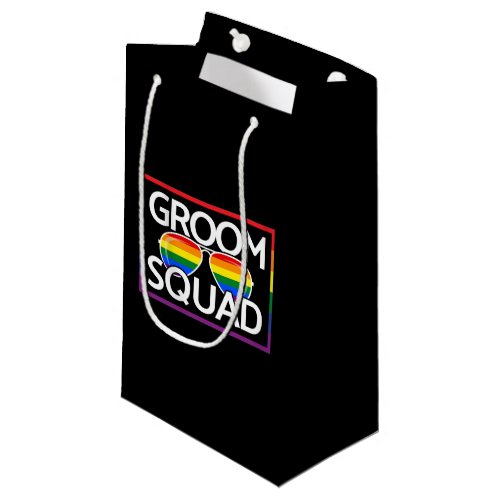 LGBTQ Wedding Gay Pride Matching Groomsmen Squad Small Gift Bag
