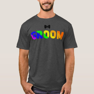 lgbtq wedding rainbow groom T-Shirt