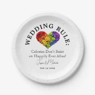 LGBTQ+ Wedding Rule Flourish Together Paper Plates
