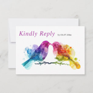 LGBTQ+ with menu choice Rainbow Lovebirds