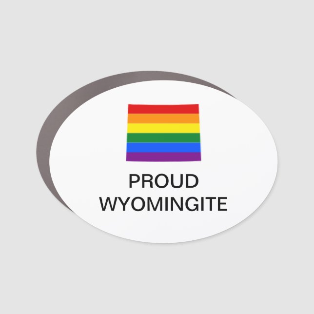 LGBTQ WYOMING PRIDE  CAR MAGNET (Front)