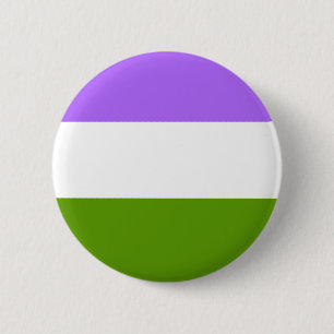 LGBTQA Genderqueer Non-Binary Awarenness Button