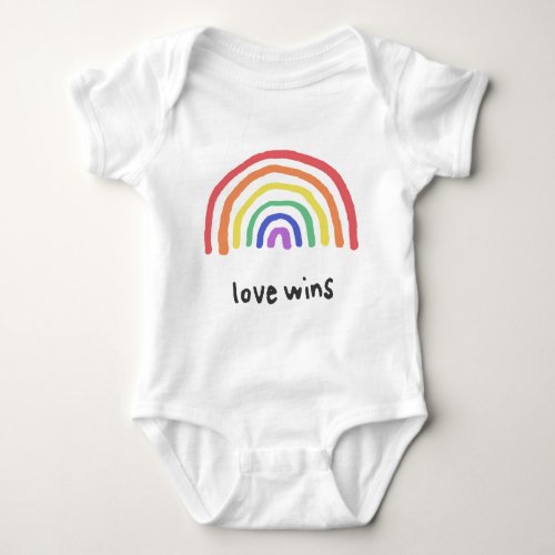 LGBTQA PRIDE Love Wins Baby Bodysuit