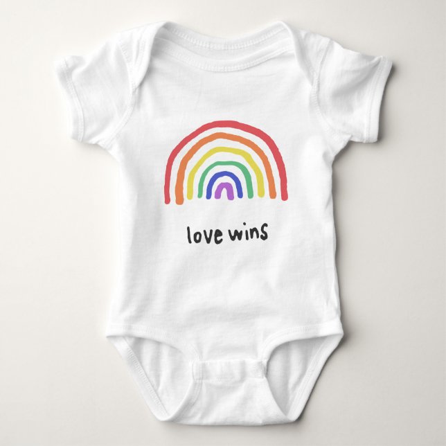 LGBTQA+ PRIDE [Love Wins] Baby Bodysuit (Front)
