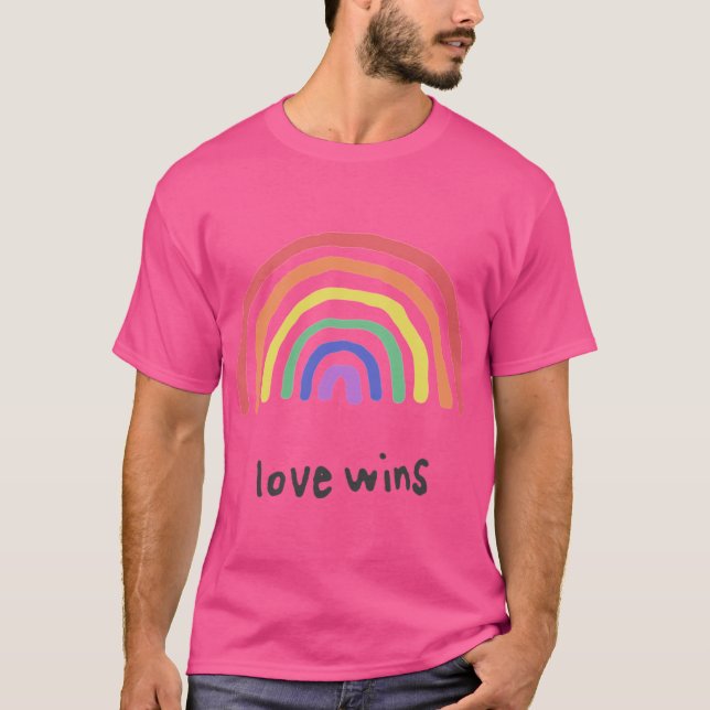 LGBTQA PRIDE Love Wins funny T-Shirt (Front)