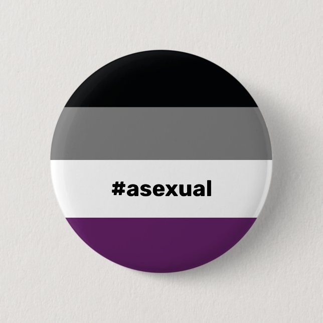 LGBTQI+ Asexual Pride Flag Button (Front)