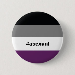 LGBTQI+ Asexual Pride Flag Button