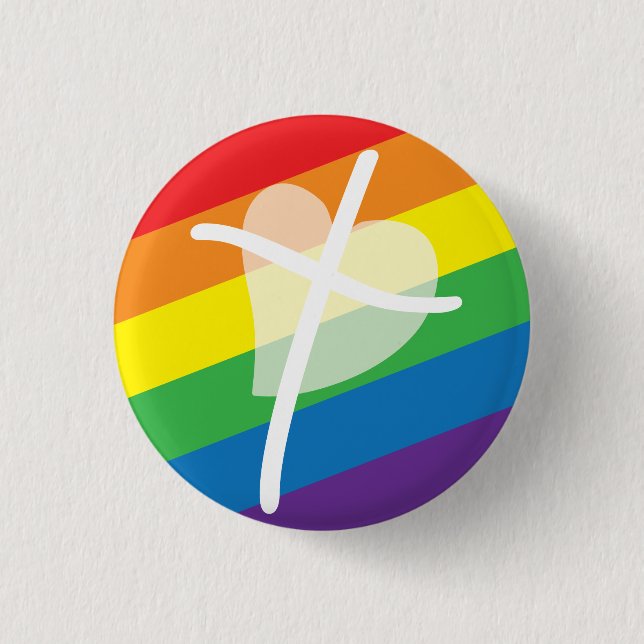 LGBTQI Christian Ally Welcoming Church God is love Button (Front)
