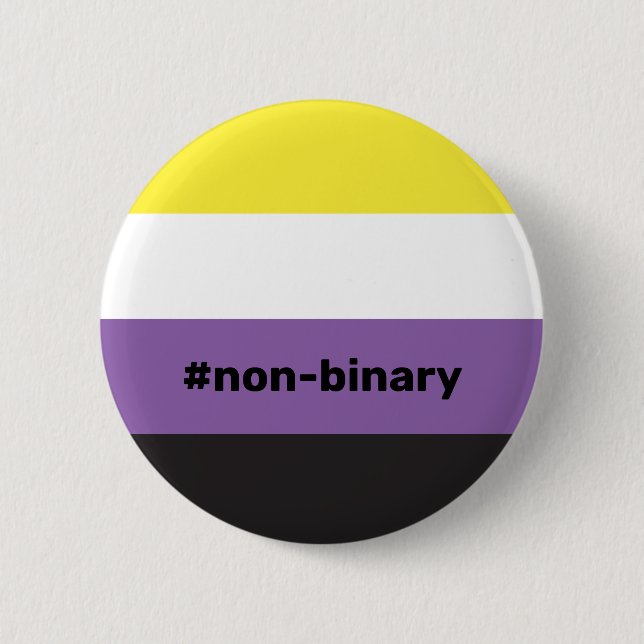 LGBTQI+ Non-Binary Pride Flag Button (Front)