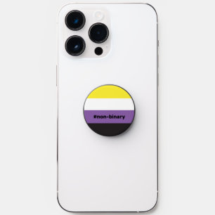 LGBTQI+ Non-Binary Pride Flag PopSocket