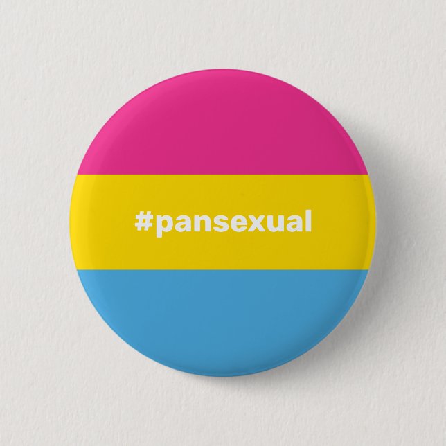 LGBTQI+ Pansexual Pride Flag Button (Front)