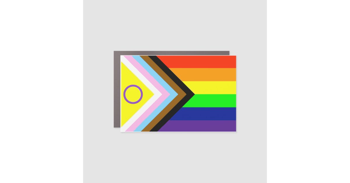 LGBTQI PRIDE FLAG CAR MAGNET | Zazzle