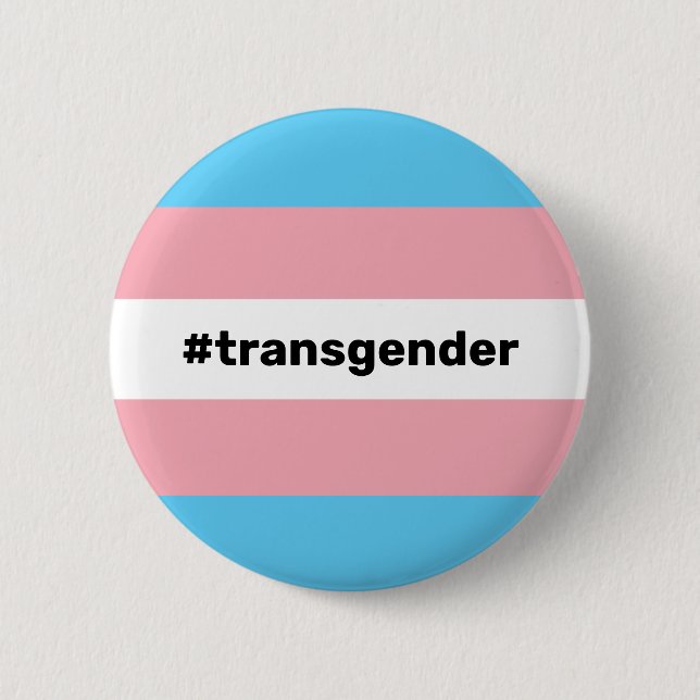 LGBTQI+ Transgender Pride Flag Button (Front)
