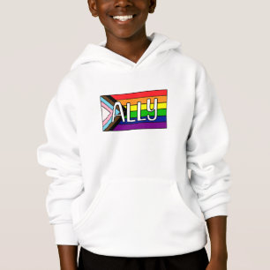 LGBTQIA+ Ally Rainbow Flag Hoodie