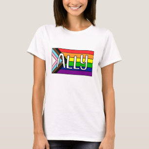 LGBTQIA+ Ally Rainbow Flag T-Shirt