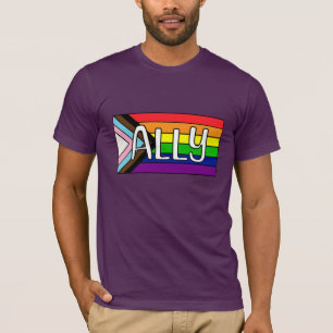 LGBTQIA+ Ally   Rainbow Flag T-Shirt
