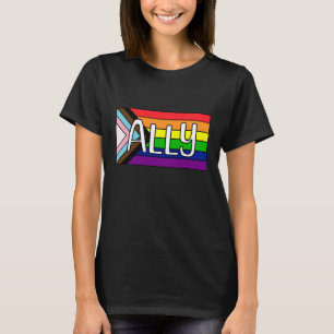 LGBTQIA+ Ally Rainbow Flag T-Shirt
