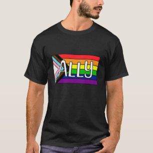 LGBTQIA+ Ally Rainbow Flag T-Shirt