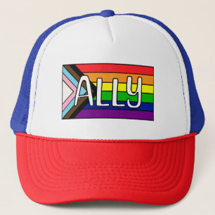 LGBTQIA+ Ally Rainbow Flag Trucker Hat