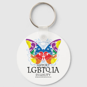 LGBTQIA Butterfly Keychain