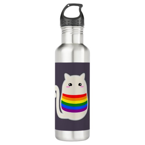 LGBTQIA Cat Stainless Steel Water Bottle