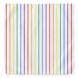 LGBTQIA Gay Pride 6 Stripe Rainbow Ticking Stripe Bandana