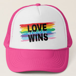 LGBTQIA Love always Wins, Pride, Rainbow Trucker Hat