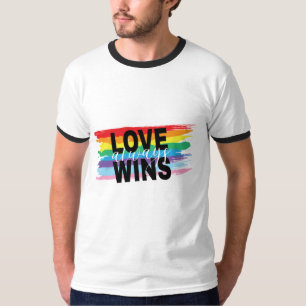 LGBTQIA Love Always Wins Rainbow Pride Cool  T-Shirt