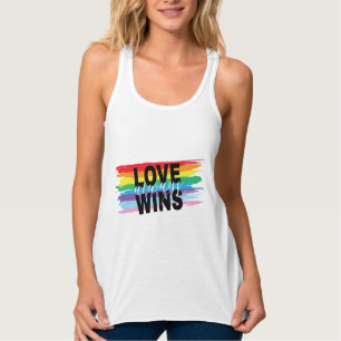 LGBTQIA Love Always Wins Rainbow Pride T-Shirt Tank Top