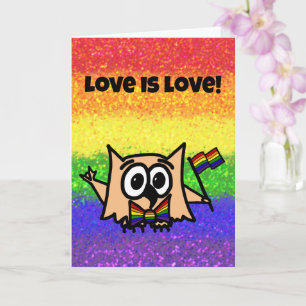 LGBTQIA+ Love is Love Pride (Rainbow) with Ollie Card