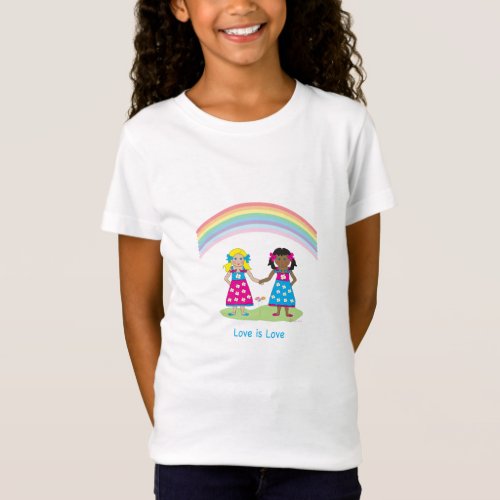 LGBTQIA Love is LOVE Rainbow Heart Pride  T_Shirt
