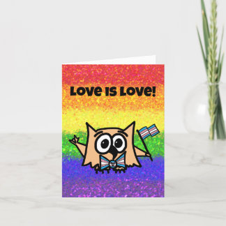 LGBTQIA Love is Love Trans Flag with Ollie Card