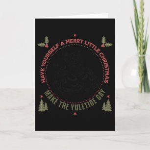 Lgbtqia+ Make The Yuletide Gay Muscle Man Santa Ch Card