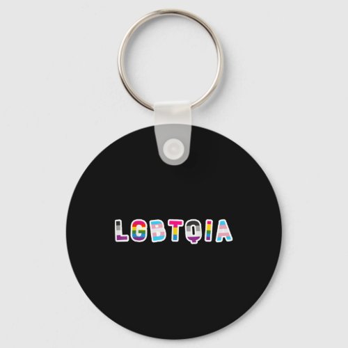 LGBTQIA Pride Flag  LGBT Asexual Bi Pansexual Keychain