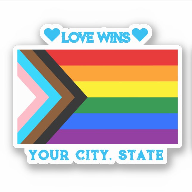 LGBTQIA Pride Flag  Sticker (Front)