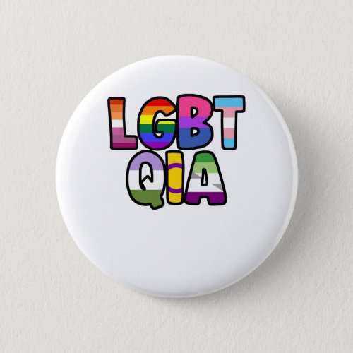 LGBTQIA pride flags galore Button