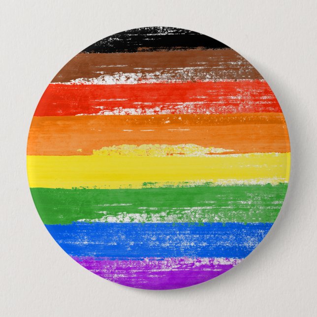 LGBTQIA+ Pride Paint Button (Front)
