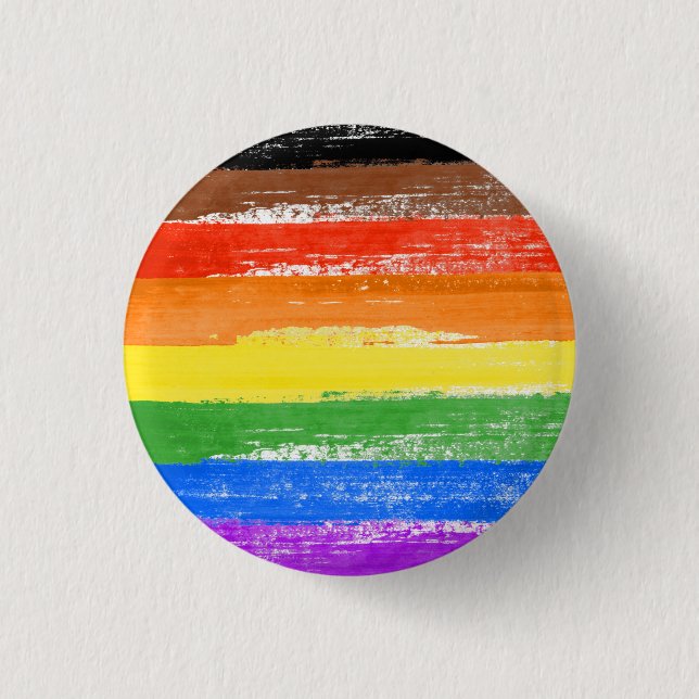 LGBTQIA+ Pride Paint Button (Front)